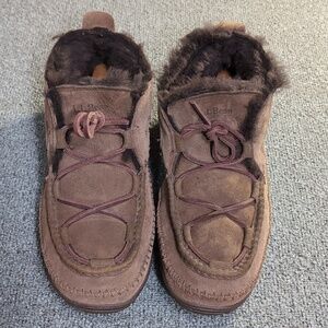 L.L. Bean Wicked Good Lodge Chukka Boots Size 13.0 Leather - Shearling Lining